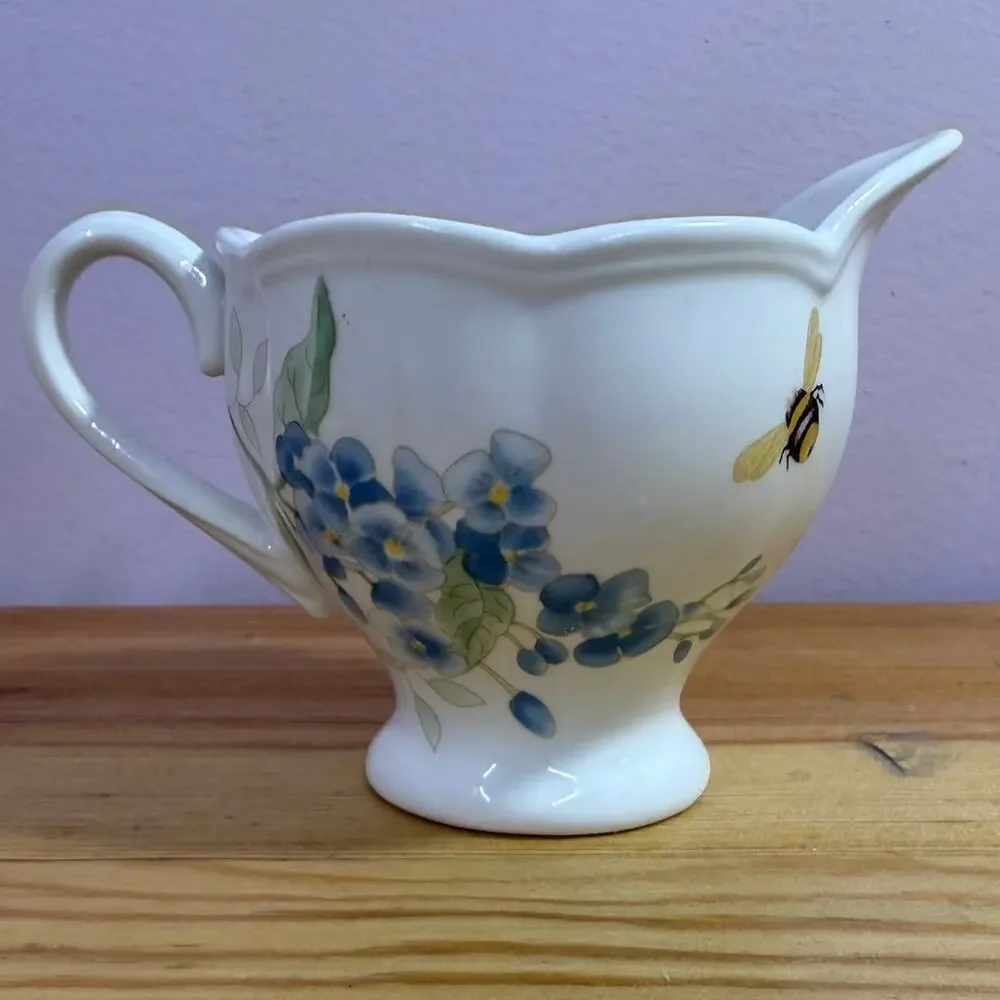 Lenox Butterfly Meadow 3 Pc Tea Set Teapot Creamer Sugar Bowl Floral